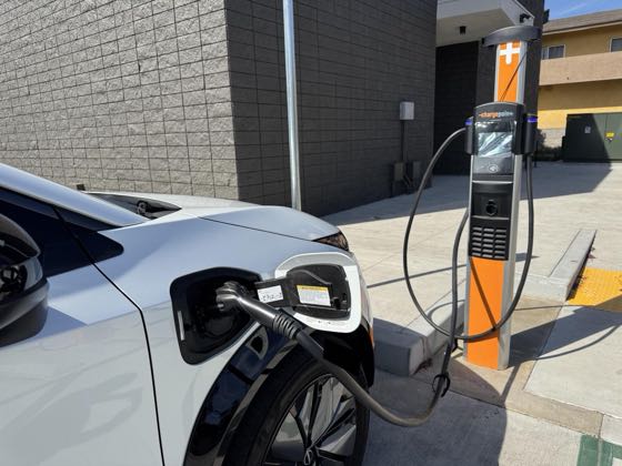 EV charger at Starbucks