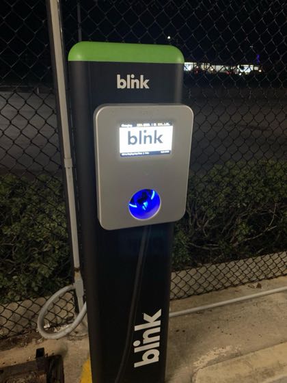 EV charger at Beach Central Garage