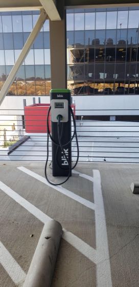 EV charger at WestBend Parking Garage