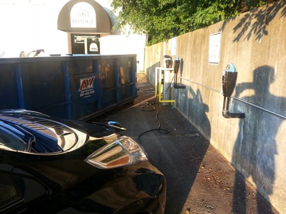 EV charger at Crescent and Glenwood Lot