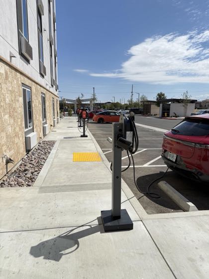 EV charger at Woodspring Suites Palmdale - Lancaster
