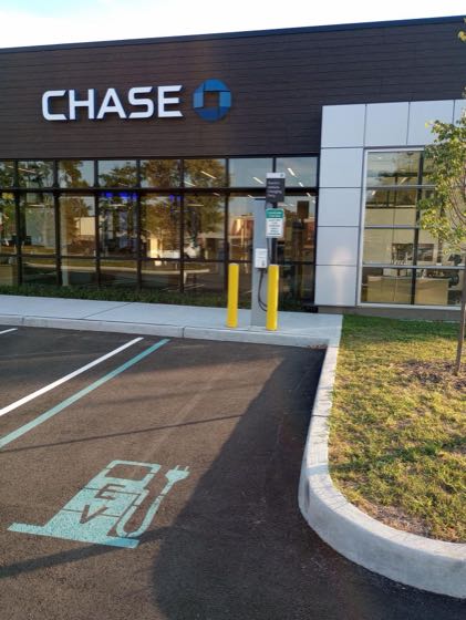 EV charger at Chase Bank