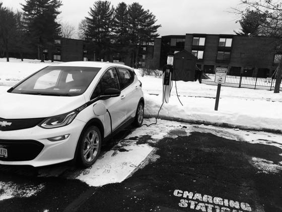 EV charger at Skidmore College - Case Center Lot