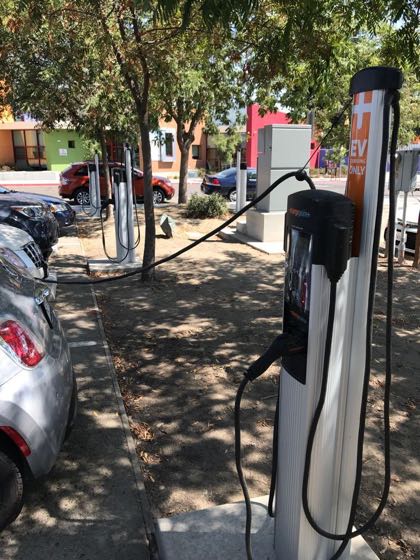 EV charger at Visalia City Council