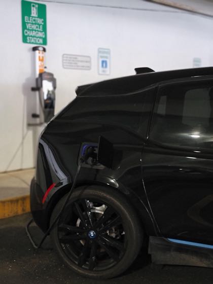 EV charger at Glen Cove Parking Garage