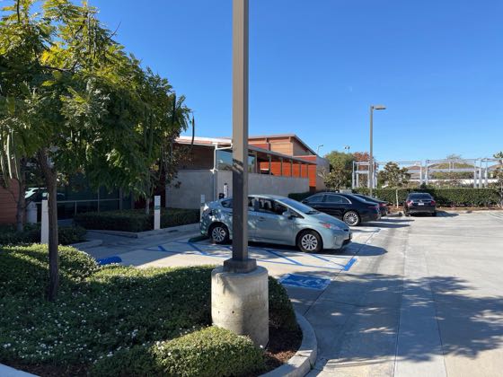EV charger at Oasis Senior Center