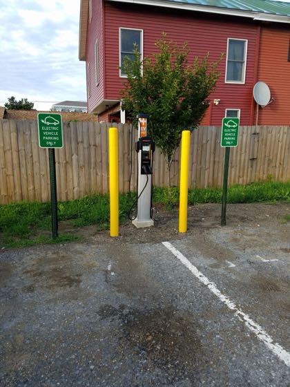 EV charger at Red Hook Village Municipal Lot