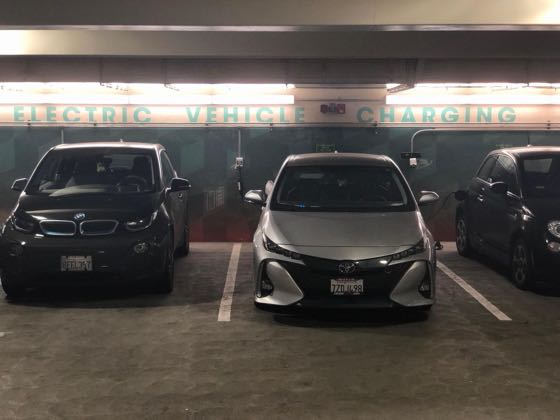 EV charger at UCLA - Parking Structure 7