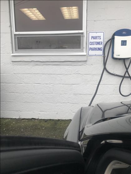 EV charger at Bridgeport Charge Center At Park City Ford