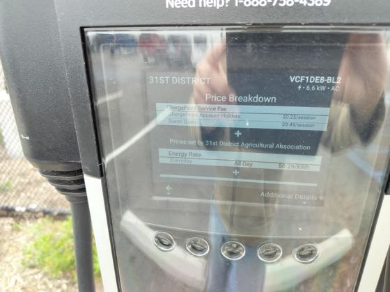EV charger at Surfers Point/Fairgrounds
