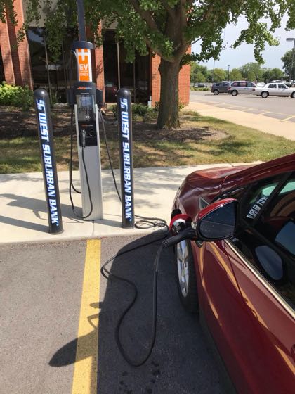 EV charger at Old Second Bank