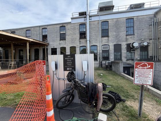 EV charger at Journeyman Distillery