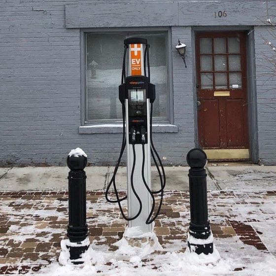 EV charger at 106 S Main St Parking