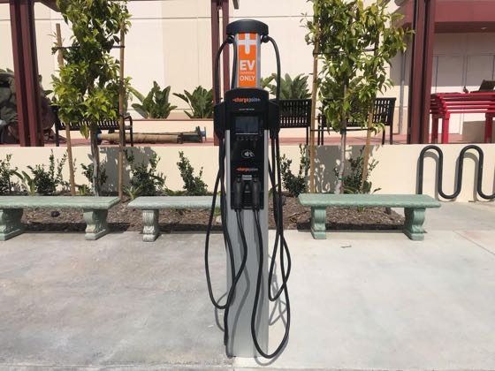 EV charger at South Coast Chinese Cultural Center