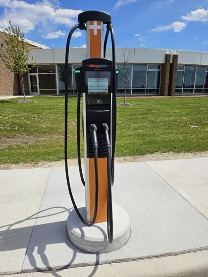 EV charger at Moraine Park Technical College - West Bend - T Lot
