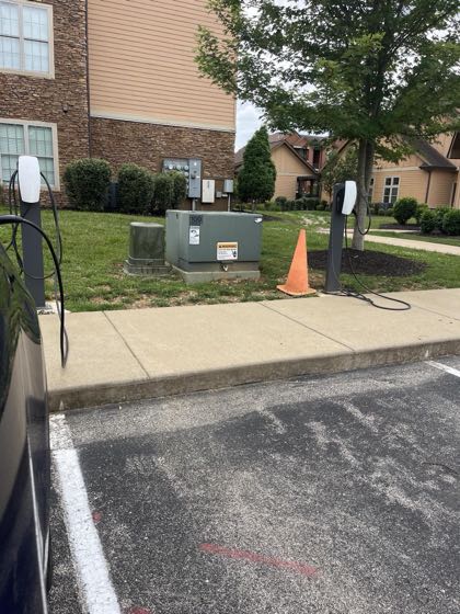 EV charger at Bluegrass Villas
