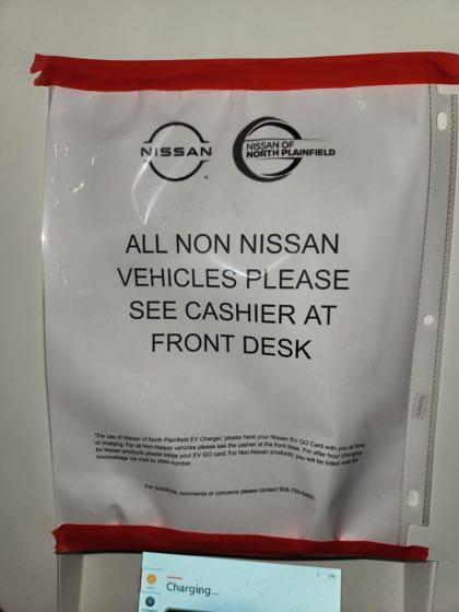 EV charger at North Plainfield Nissan