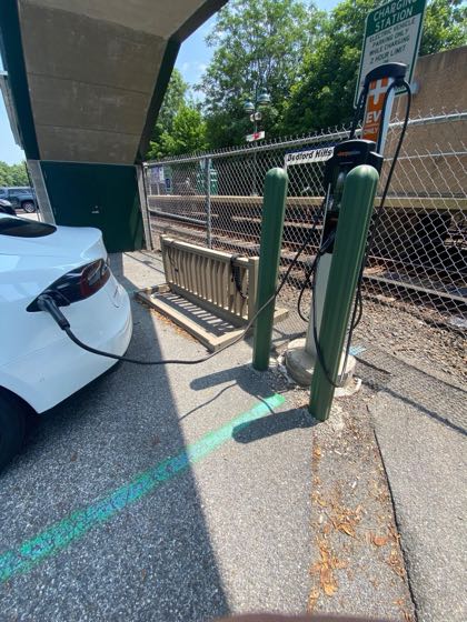 EV charger at Bedford Hills Metro North Rail Station