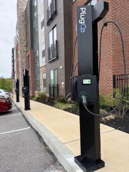 EV charger at The George Apartments