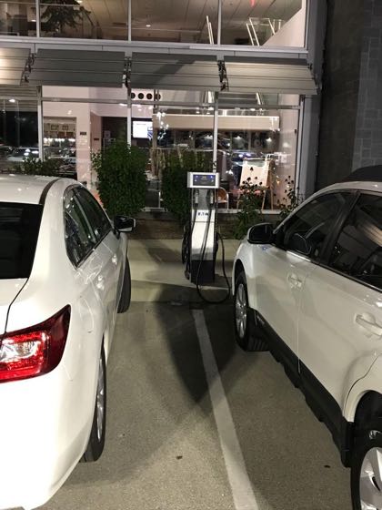 EV charger at Tom Wood Subaru