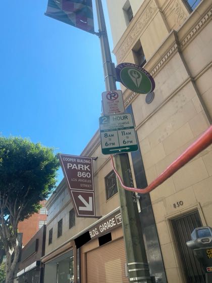 EV charger at 874 S Los Angeles St Parking