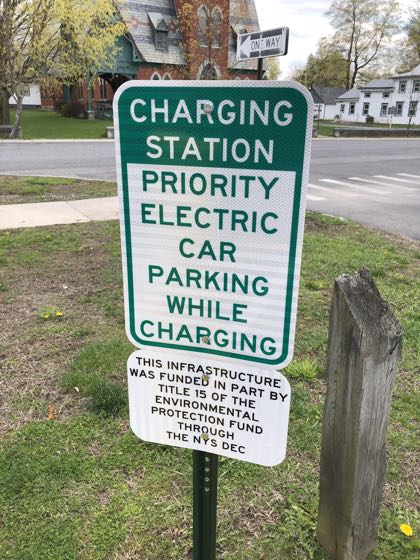 EV charger at Kinderhook Town Court