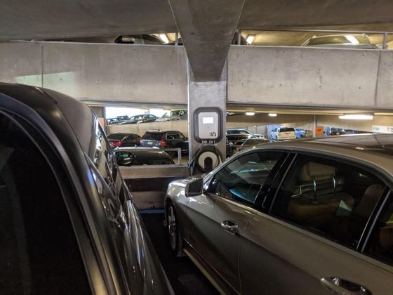 EV charger at Lankenau Medical Center - Parking Garage B