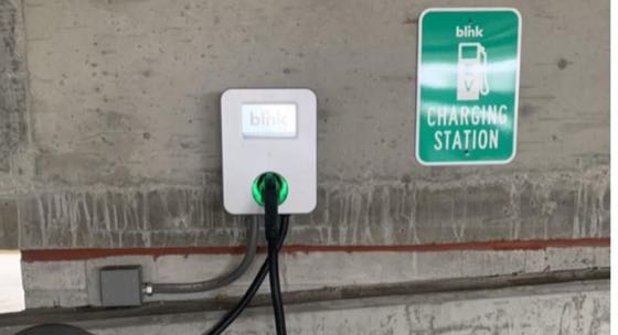 EV charger at ParkChirp Garage - 1035 Van Buren
