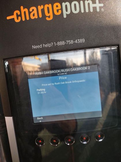 EV charger at Rush Oak Brook
