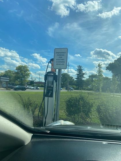 EV charger at Indianapolis Public Library - Eagle Branch