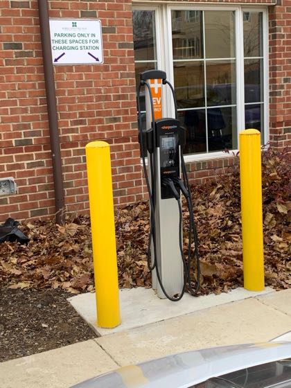 EV charger at Kirkland Village