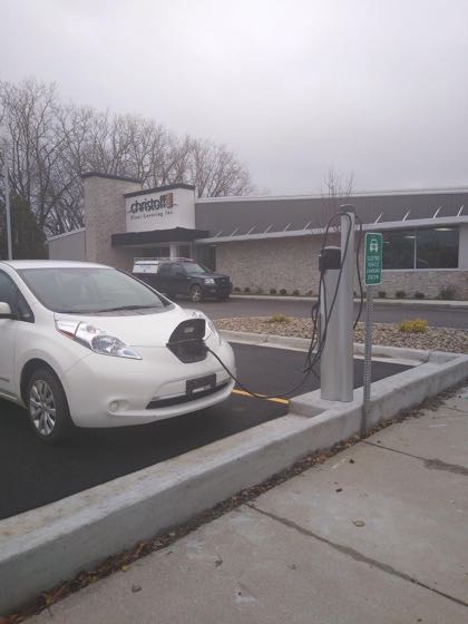 EV charger at Christoff & Sons Floor Covering