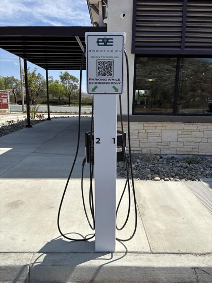 EV charger at BreatheEV - Farmer Boys