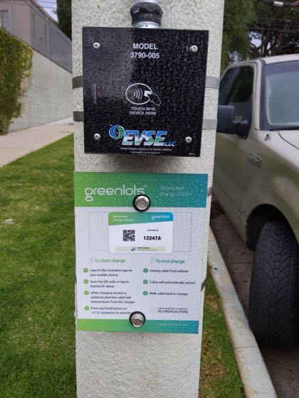 EV charger at S Highland Ave Parking