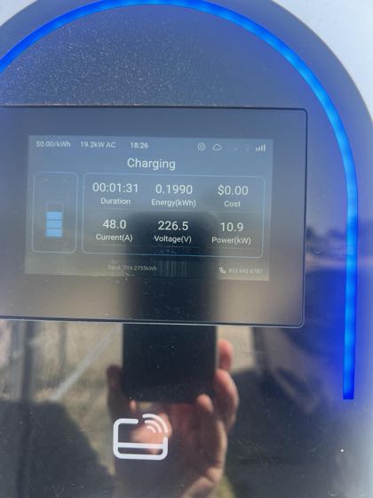 EV charger at Raw Wellness Dispensary