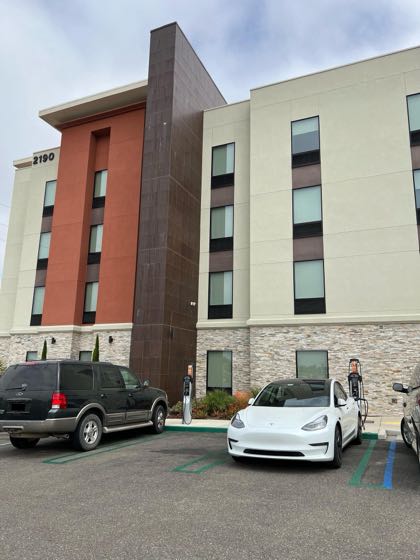 EV charger at Hampton Inn & Suites