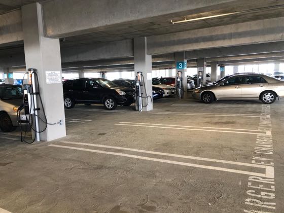 EV charger at UCSD - Nuevo West Parking Structure