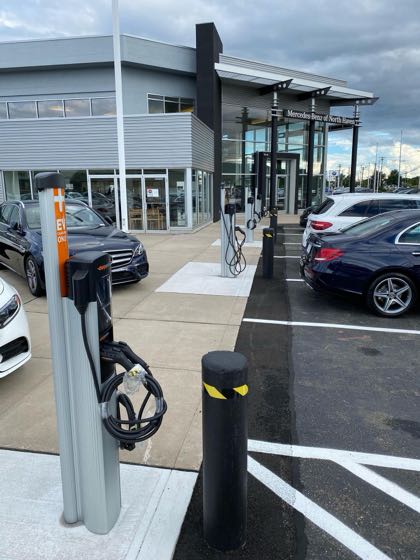 EV charger at Mercedes Benz of North Haven
