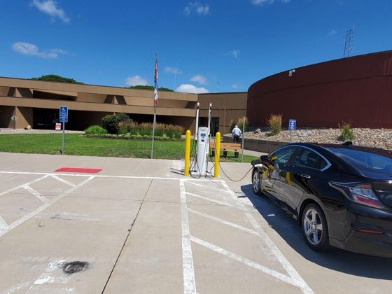 EV charger at Muscatine Power and Water