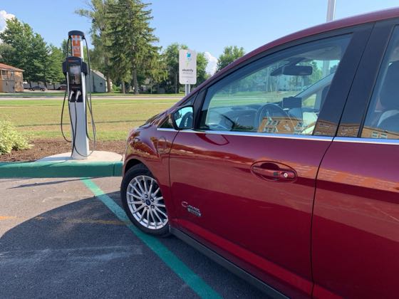 EV charger at BGSU College of Business, Maurer Center