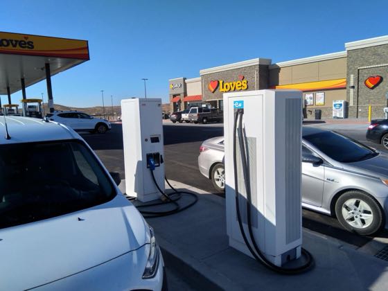 EV charger at Love's Travel Stop Boron