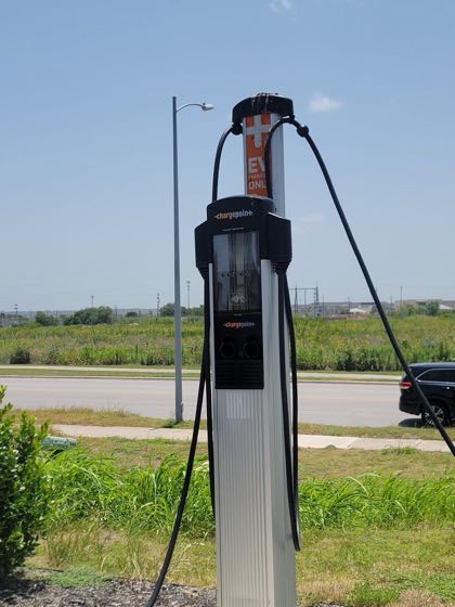 EV charger at The Flats at Shadowglen