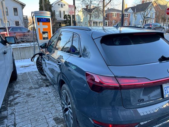 EV charger at Ann Arbor City Hall