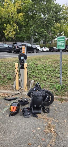 EV charger at Oradell Public Library