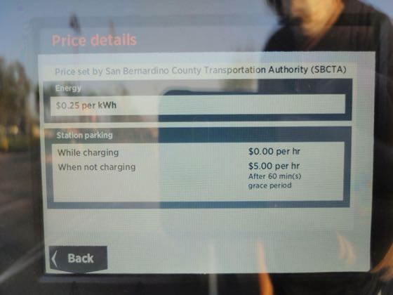 EV charger at San Bernardino Transit Center