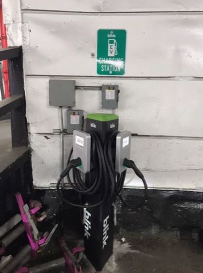 EV charger at Minetta Garage