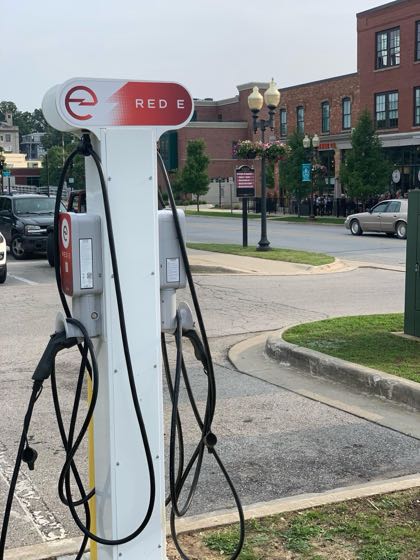 EV charger at Washington St Parking Lot