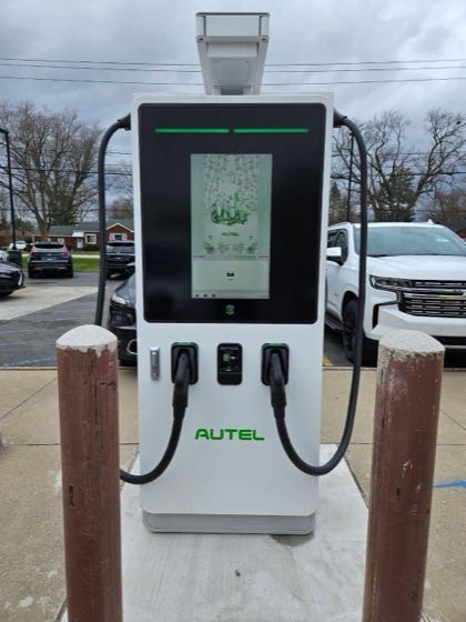 EV charger at Monroe Dodge Chrysler Jeep