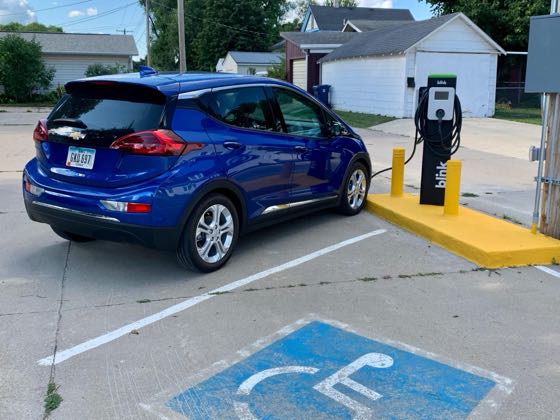EV charger at S 1st St Parking/Charging