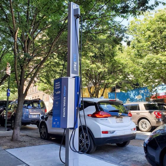 EV charger at W 93rd St Parking/Charging